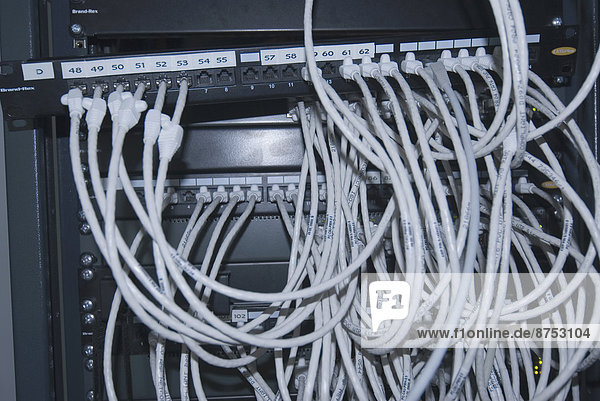 Computer cables close-up