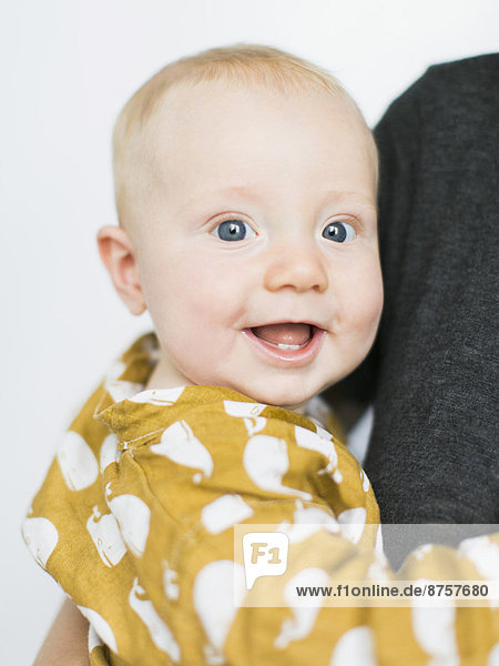 Studio portrait of baby boy (2-5 months)