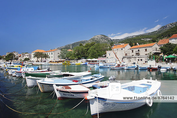 Boats in the harbour of Bol  island of Bra?  Dalmatia  Croatia