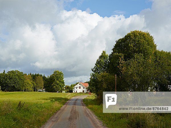 Wohnhaus Fernverkehrsstraße Västergötland Ende Schweden