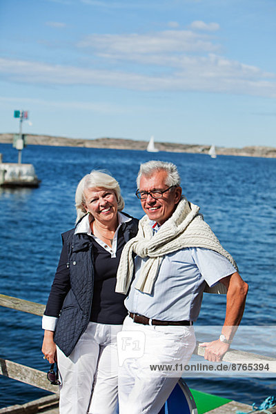 Senior couple at sea  Lysekil  Bohuslan  Sweden
