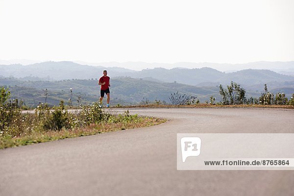 Man running  Algarve  Portugal