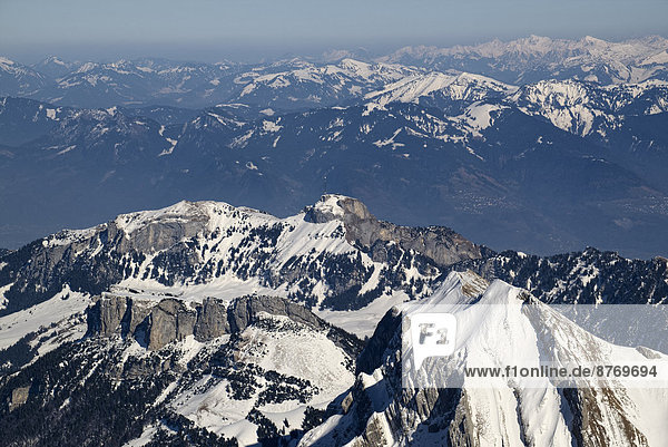 Schweiz  Kanton Appenzell Ausserrhoden  Appenzeller Alpen  Blick auf den Hohen Kasten