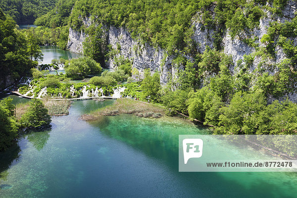 Die unteren Seen Gavanovac und Milanovac Nationalpark Plitvicer Seen UNESCO Weltnaturerbe Kroatien
