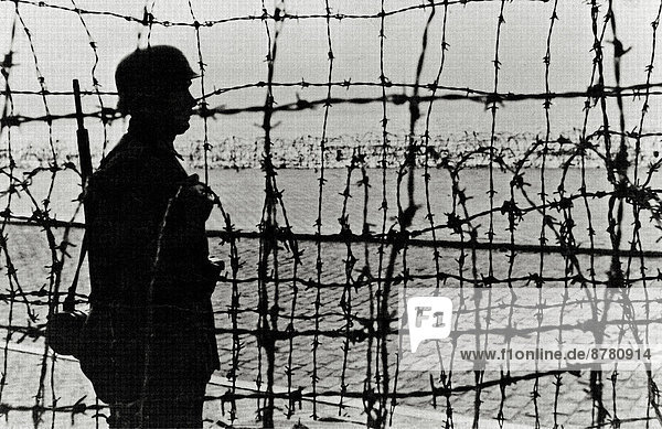 WW II  historical  war  world war  second world war  operation Overlord  Overlord  invasion  German  soldier  guard  barbed wire  coast  1944  Normandy  France  Europe