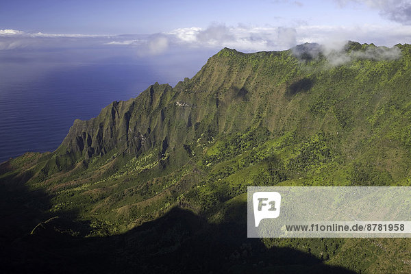 Vereinigte Staaten von Amerika USA sehen über Ozean Pazifischer Ozean Pazifik Stiller Ozean Großer Ozean Hawaii Kalalau Kauai