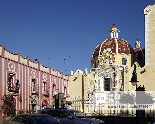 América  Mexico  Puebla state  Atlixco village  the historical colonial center   Santa María de la Natividad church                                                                                     