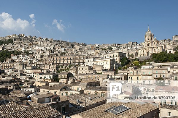 Stadtansicht Stadtansichten Stadt Kirche Heiligtum Italien alt Sizilien
