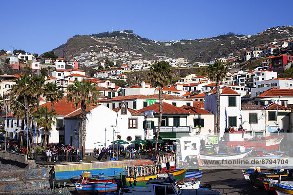 Lifestyle beschäftigt Tourist Dorf angeln Madeira Portugal