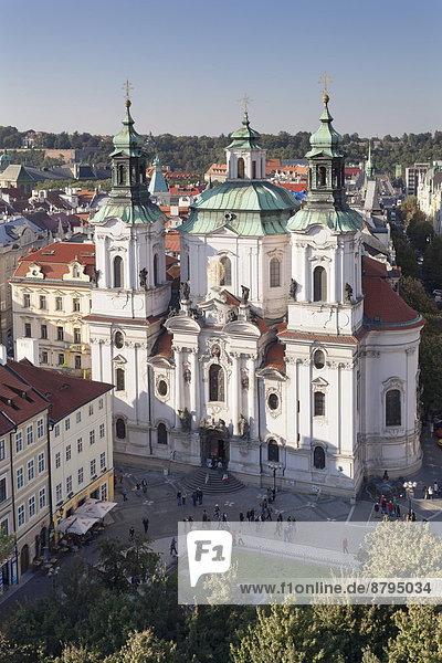 Prag Hauptstadt Stadt Quadrat Quadrate quadratisch quadratisches quadratischer Tschechische Republik Tschechien Ansicht Böhmen alt