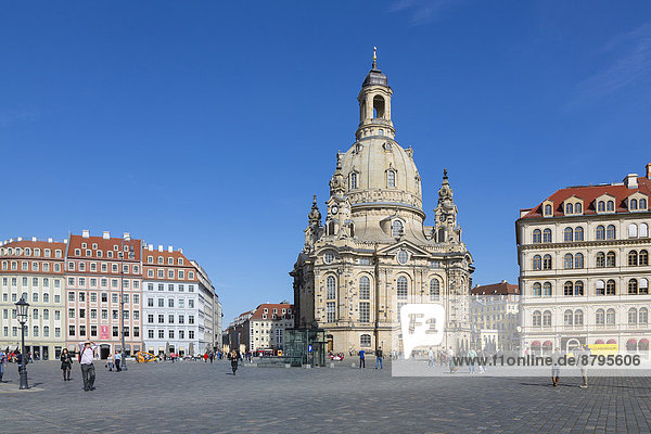 Neumarkt mit Frauenkirche  Dresden  Sachsen  Deutschland