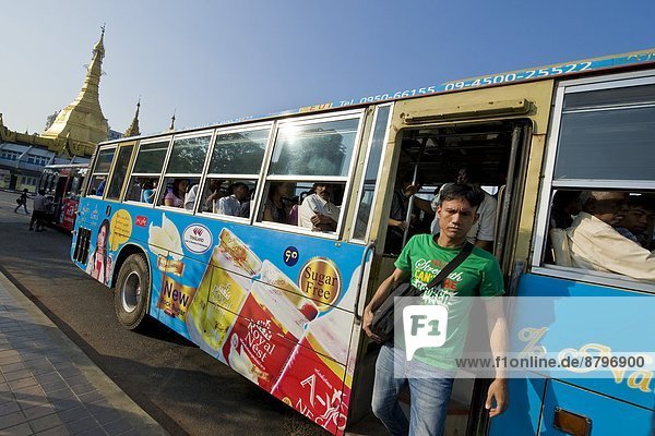 Myanmar  Yangon  bus station                                                                                                                                                                            