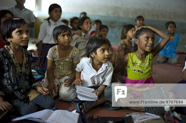 Indian children at Rajyakaiya School in Narlai village  Rajasthan  Northern India