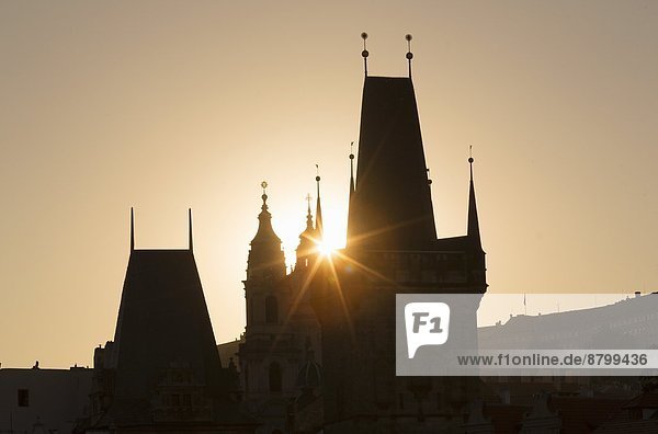 Prag  Hauptstadt  Europa  Tschechische Republik  Tschechien  Altstädter Brückenturm