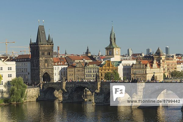Charles Bridge  UNESCO World Heritage Site  Prague  Czech Republic  Europe