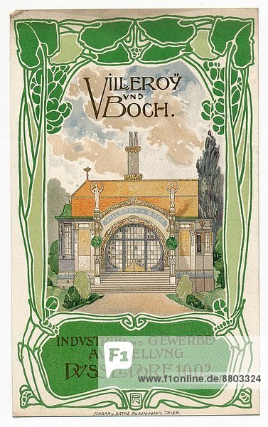 Invitation from Villeroy & Boch to the international Trade Fair of 1902  Düsseldorf  Germany