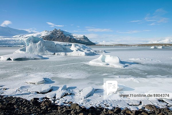 Gletscher  Eisberg  gefroren  Island  Lagune