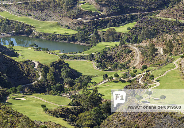 Golfplatz des exklusiven La Zagaleta Country Clubs  bei Marbella  Provinz Málaga  Andalusien  Spanien