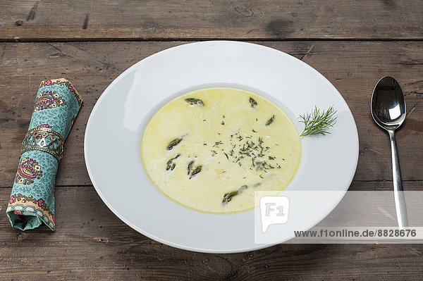 grün Spargel Suppe