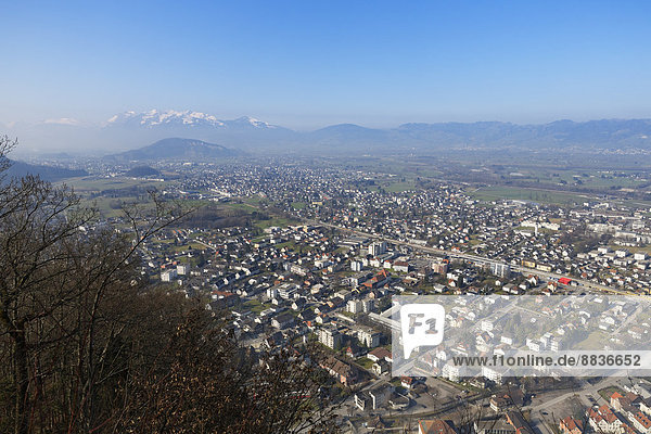 Österreich Vorarlberg Rheintal Viktorsberg Blick nach Hohenems