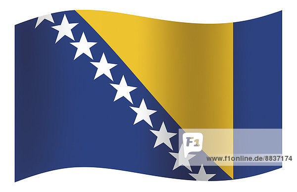 Illustration  Flagge von Bosnien und Herzegowina