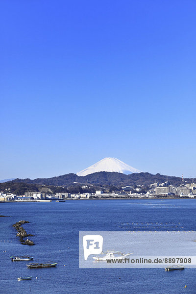 View of Mount Fuji  Kanagawa Prefecture  Japan