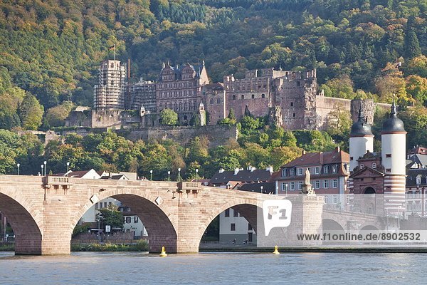 Europa  Brücke  Fluss  Deutschland  Heidelberg