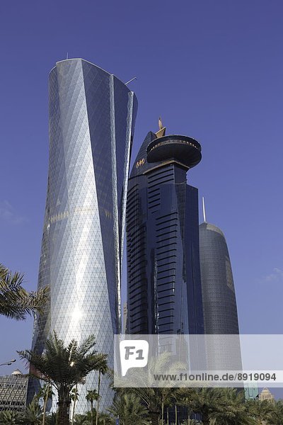 Skyline  Skylines  Finanzen  Mittelpunkt  Naher Osten  Bucht  Ortsteil  Doha  neu  Westen