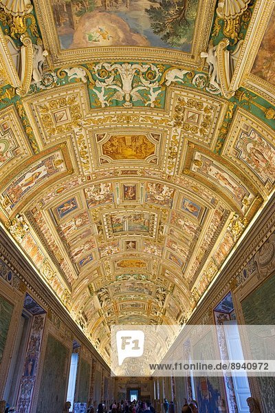 Rom  Hauptstadt  Europa  Landkarte  Karte  Galerie  Latium  Decke  Italien