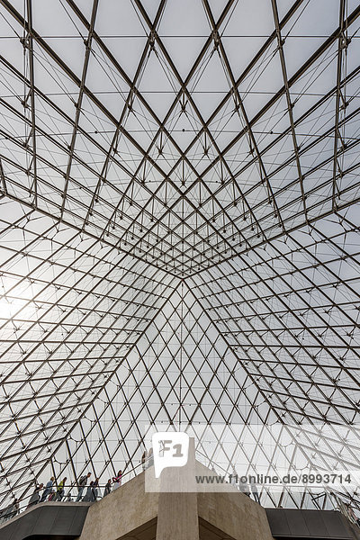Pyramide des Louvre  Louvre  Quartier Tuileries  Paris  Frankreich  Europa