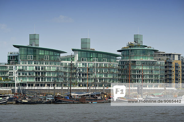 Großbritannien Gebäude London Hauptstadt Fluss Themse Nachbarschaft England