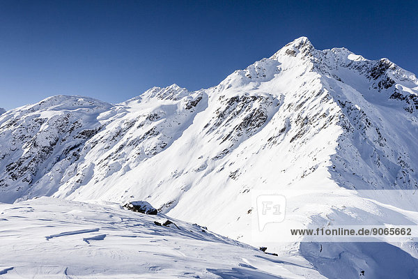 Die Saldurspitze  vom Gipfel des Stotz bei Kurzras im Schnalstal  Schnals  Südtirol  Italien