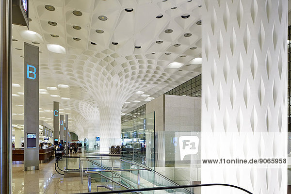 New terminal building at the International Airport  Mumbai  Maharashtra  India