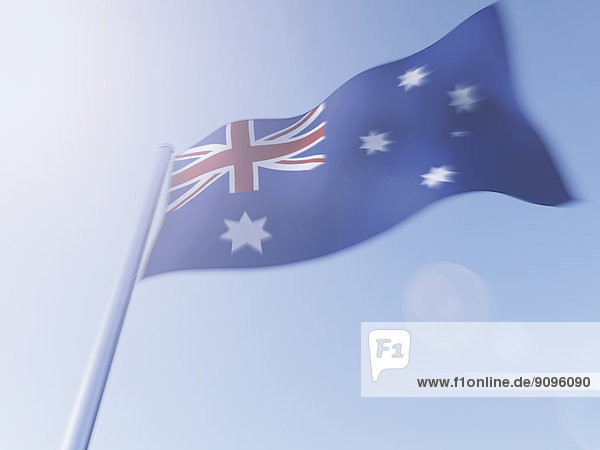 Australische Flagge  3D-Rendering