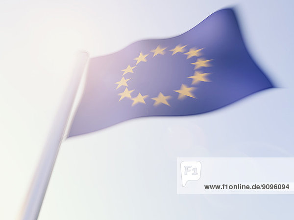 EU-Flagge,  3D-Rendering