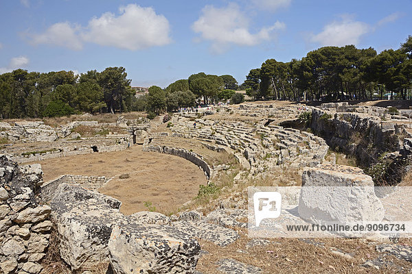 Amphitheater  Parco Archeologico della Neapoli  Syrakus  Sizilien  Italien  Europa