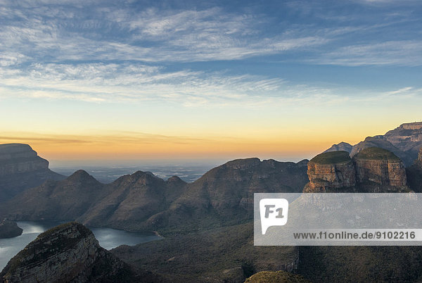 'Rock formation ''Three Rondavels''  Blyde River Canyon  Panorama Route  Mpumalanga Province  South Africa'