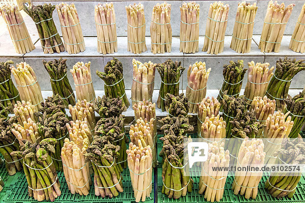 Asparagus  at a market stall  France
