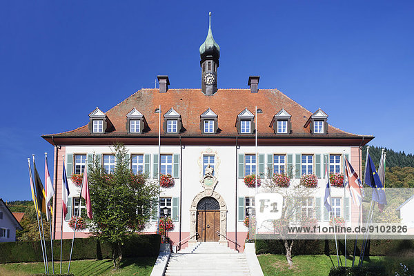 Rathaus von Münstertal  Schwarzwald  Baden-Württemberg  Deutschland
