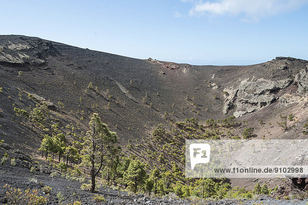 Vulkanlandschaft  Vulkan San Antonio  Monumento Natural de Los Volcanes de Teneguía Park  Fuencaliente  La Palma  Kanarische Inseln  Spanien