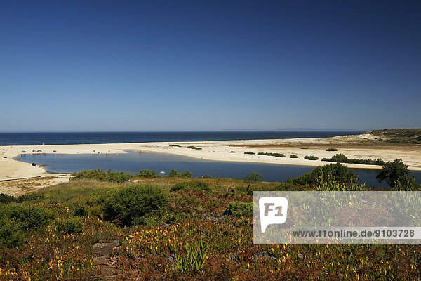 Melides Lagoon  Atlantic coast  Alentejo region  Portugal