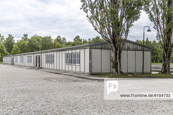 Rekonstruierte Häftlingsbaracke  Konzentrationslager Dachau  Dachau  Bayern  Deutschland