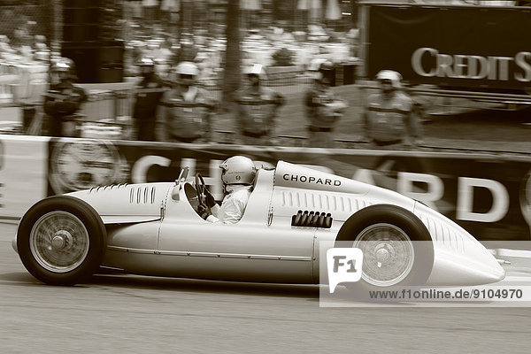Rennwagen Auto Union Typ D  Silberpfeil  Replikat  9. Grand Prix de Monaco Historique  Fürstentum Monaco
