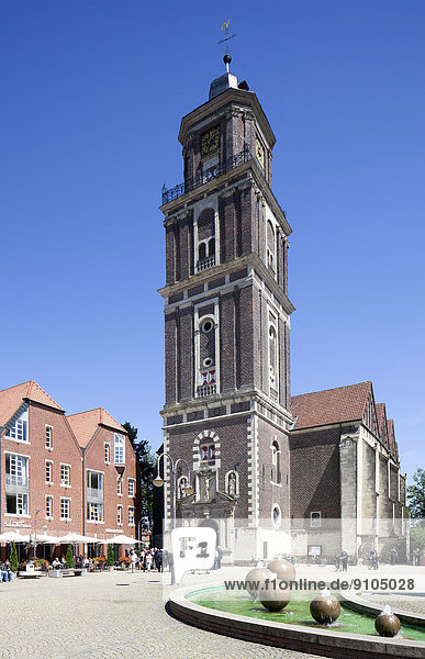 Kirche St. Lamberti  Markt  Coesfeld  Münsterland  Nordrhein-Westfalen  Deutschland