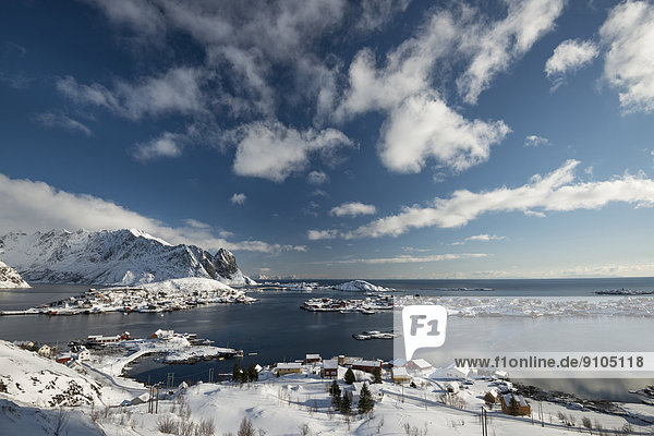 Townscape of Reine  Lofoten  Norway