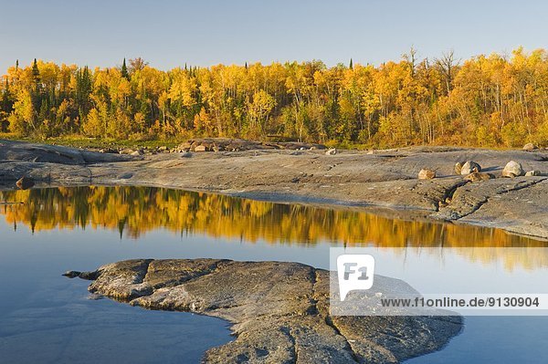 autumn  Winnipeg River  near Seven Sisters  Manitoba  Canada