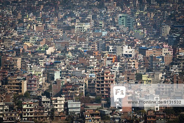 The view of Kathmandu from Swayambhunath above Kathmandu  Nepal