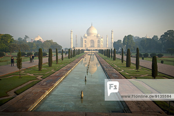 The Taj Mahal shines at sunrise  Agra India