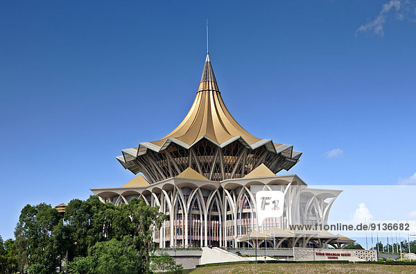 Parlamentsgebäude  Gebäude  zusammenbauen  Asien  Borneo  Kuching  Malaysia  Sarawak
