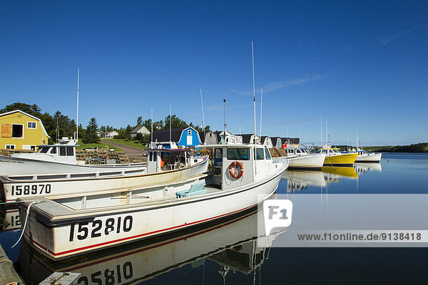 Fishing boats  French River Wharf  Prince Edward Island  Canada